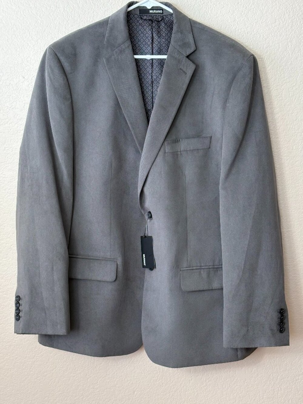 Murano Men's XL Gray Sport Coat Blazer NWT Two Button Modern Fit Textured Jacket